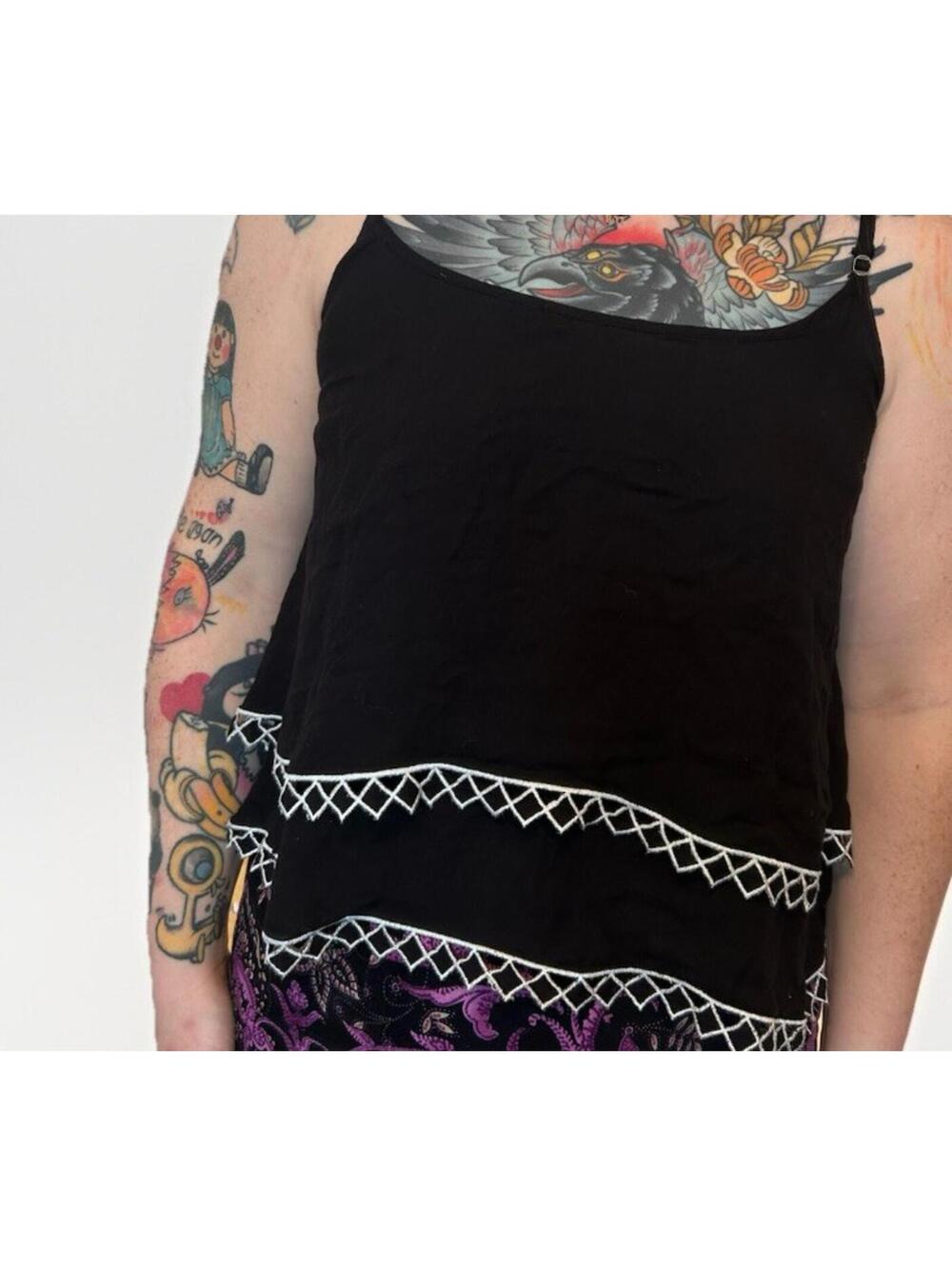 VTG 2015 Aeropostale Layered Tank 🎧 Indie Sleaze Tumblr Core Boho Diamond Trim